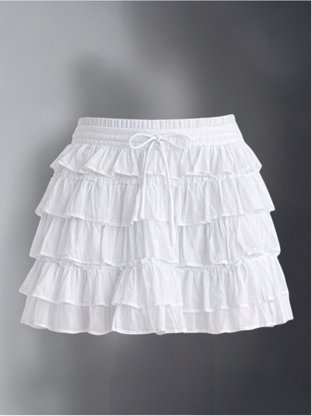 H&M Divided White Tiered Ruffle Mini Skirt – Size M - Picture 15 of 15